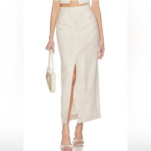 L’Academie Cream Maxi Skirt - pieces sold separately- size: small -worn once